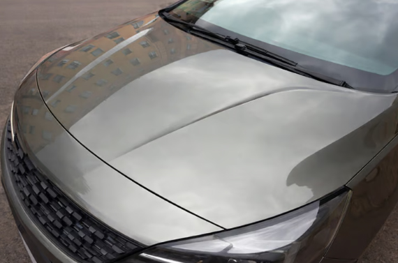 Car after paintless dent removal - dent completely removed